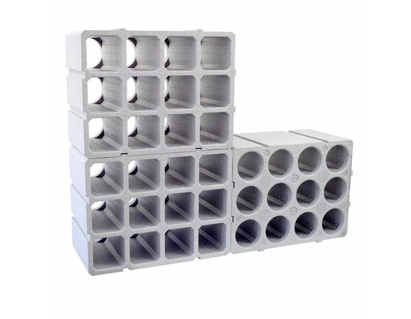 Casier 12 bouteilles gris H.33,5 x L.44 x P.23 cm - Brico Dépôt