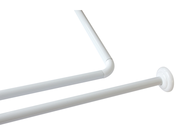 Barre de douche U "Clipper" blanche 85 x 85 cm - Brico Dépôt