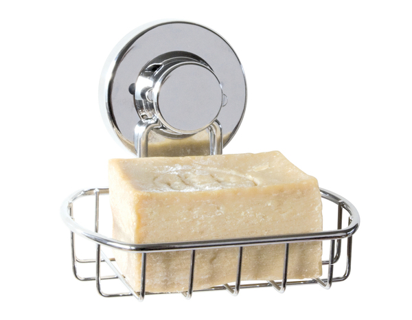 Porte savon chromé ventouse - P. 11,3 cm x H. 5,7 cm x l. 13,4 cm - Brico Dépôt