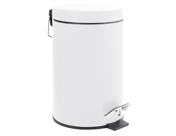 Poubelle à pédale "Lady" blanche 3L - H. 26 cm x l. 17 cm - Brico Dépôt