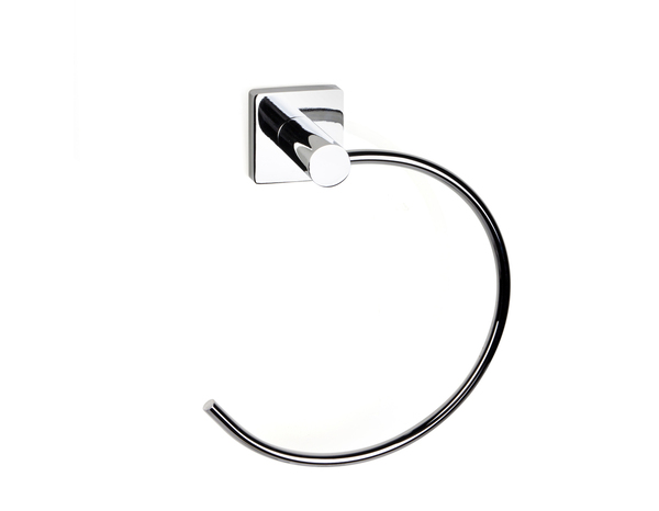 Porte serviette rond "Kaly" chromé - P. 7,1 cm x H. 19 cm x l. 17,5 cm - Brico Dépôt