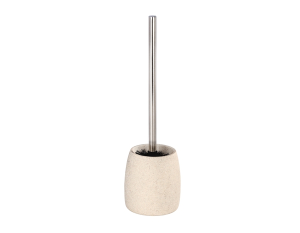 Pot et brosse WC "Goa" beige - Ø. 11,8 x H. 38,5 cm. - Brico Dépôt