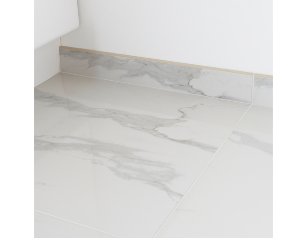 Plinthe "Ultimate Marble" blanc - 8 x 59,5 cm - GoodHome - Brico Dépôt