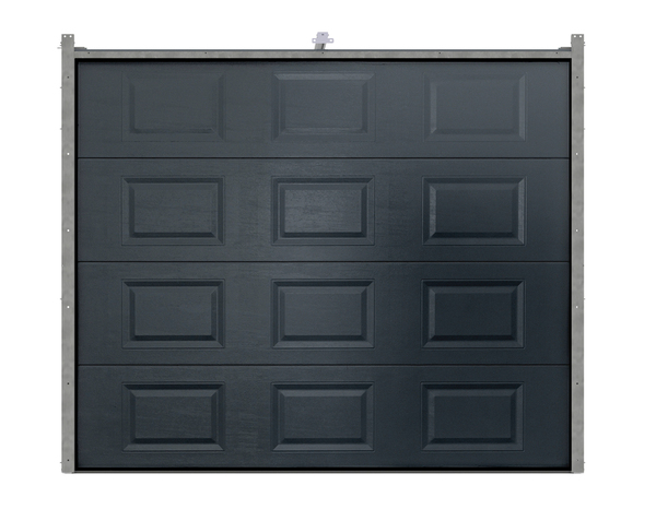 Porte de garage sectionnelle motorisée - Grise - 200 x 240 cm - Brico Dépôt