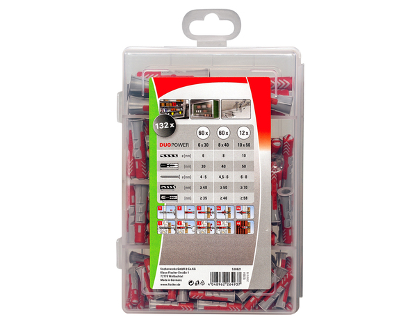 Mallette de 132 chevilles fischer profi-box duopower 6/8/10 - Fischer - Brico Dépôt