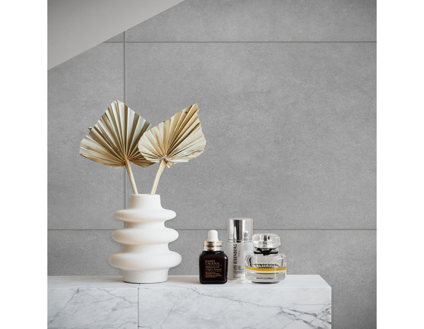 Carrelage de sol intérieur "Konkrete" gris - l. 42 x L. 42 cm - Cooke and Lewis - Brico Dépôt