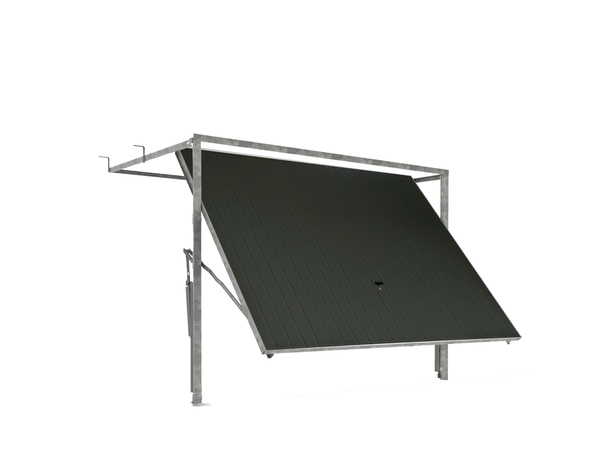 Porte de garage basculante 200 x 240 cm grise - GoodHome - Brico Dépôt