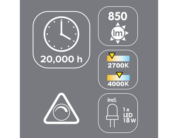 Spot LED "Karluk" blanc IP65 - 15 W - Colours - Brico Dépôt