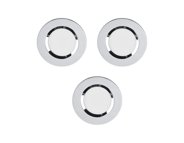 Lot de 3 spots LED "Thorold" argent IP20 - 500 lm - Colours - Brico Dépôt
