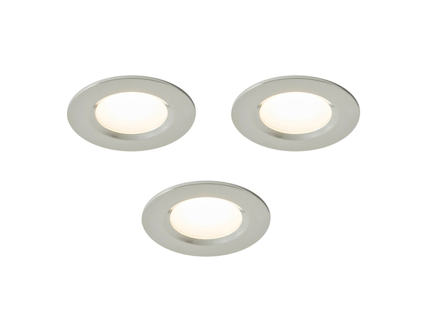 Lot de 3 spots LED "Thorold" argent IP20 - 500 lm - Colours - Brico Dépôt