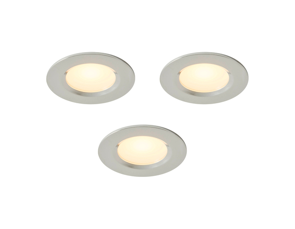 Lot de 3 spots LED "Thorold" argent IP20 - 500 lm - Colours - Brico Dépôt