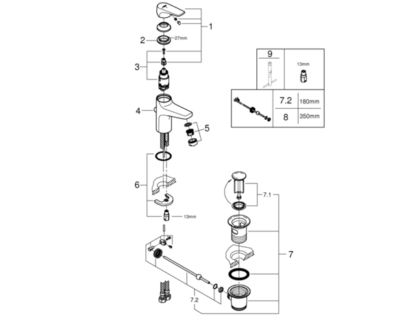 Mitigeur Lavabo S "Start Flow" - Grohe - Brico Dépôt