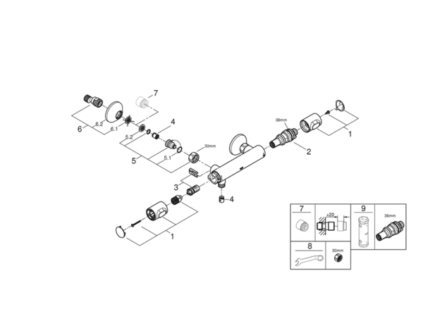 Mitigeur douche thermostatique "Precision Flow" - Grohe - Brico Dépôt