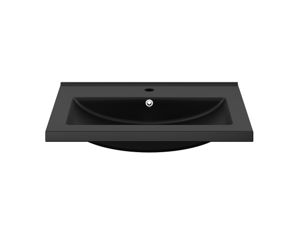 Plan vasque céramique noir "Napold" L. 60 cm - Cooke and Lewis - Brico Dépôt