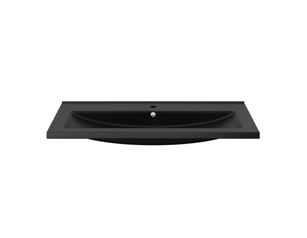 Plan vasque céramique noir "Napold" L. 100 cm - Cooke and Lewis - Brico Dépôt