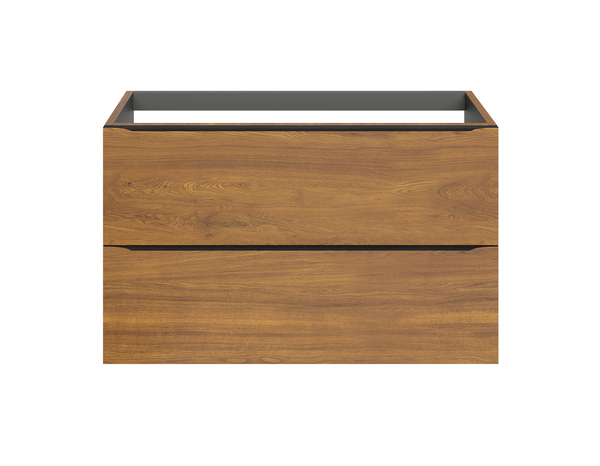 Meuble sous vasque à suspendre effet noyer "Idalie" L. 100 x H. 60 x P. 45 cm - Cooke and Lewis - Brico Dépôt