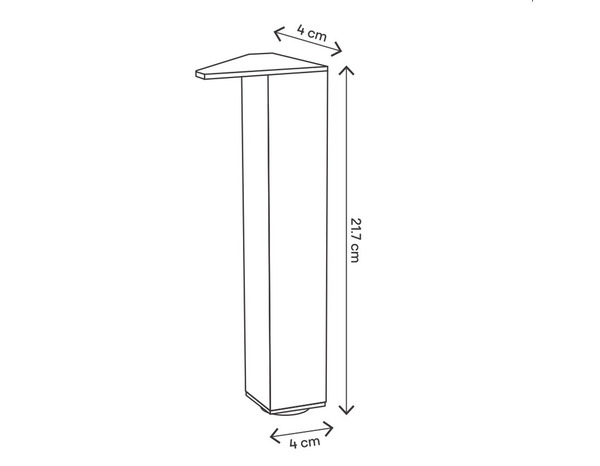Lot de 2 pieds en métal noir "Solal" - Cooke and Lewis - Brico Dépôt