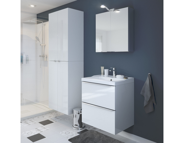 Rangement mural blanc Idalie L. 60 x H. 90 x P. 36 cm - Cooke and Lewis - Brico Dépôt