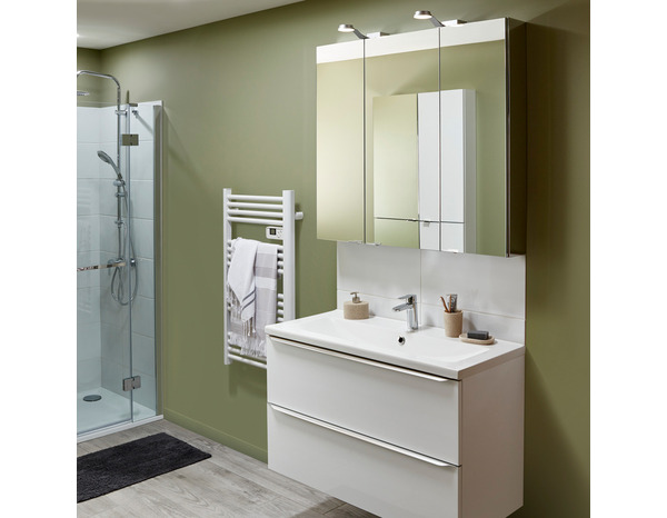 Meuble sous vasque à suspendre blanc Idalie L. 100 x H. 60 x P. 45 cm - Cooke and Lewis - Brico Dépôt