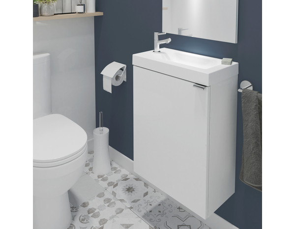 Lave main à suspendre blanc Idalie - L. 44 x H. 55 x P. 23 cm - Cooke and Lewis - Brico Dépôt