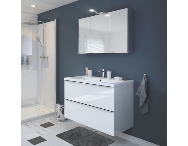 Rangement mural miroir Idalie L. 100 x H. 60 x P. 15 cm - Cooke and Lewis - Brico Dépôt