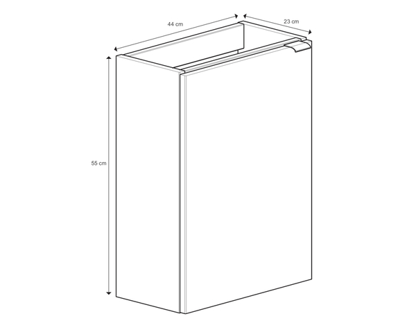 Lave main à suspendre effet chêne Idalie - L. 44 x H. 55 x P. 23 cm - Cooke and Lewis - Brico Dépôt