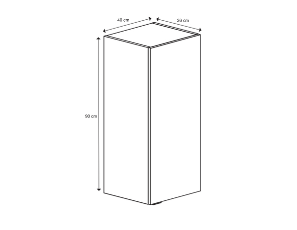 Rangement mural gris Idalie L. 40 x H. 90 x P. 36 cm - Cooke and Lewis - Brico Dépôt
