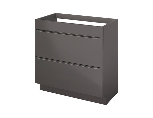 Meuble sous vasque à poser gris taupe Idalie L. 80 x H. 82 x P. 45 cm - Cooke and Lewis - Brico Dépôt