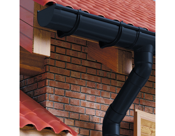 Coude 87° Mâle/Femelle pour gouttière PVC gris anthracite Ø 80 - First - Brico Dépôt