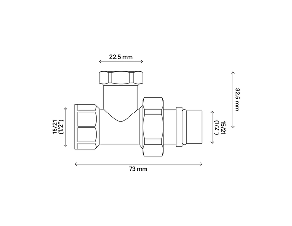 Coude de réglage droit en laiton nickelé - 15x21 - Brico Dépôt
