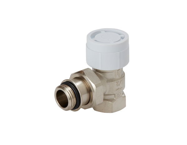 Corps thermostatique équerre en laiton nickelé - 15x21 - Brico Dépôt