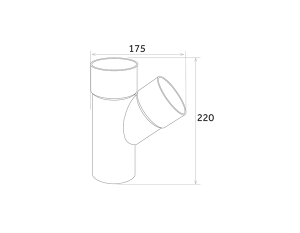 Te angle à 67° Mâle/Femelle de gouttière PVC gris anthracite Ø 80 - First - Brico Dépôt