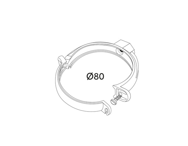 Lot de 3 colliers à bride Mâle/Femelle pour gouttière PVC gris anthracite Ø 80 - First - Brico Dépôt