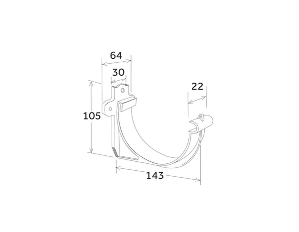 Crochet bandeau pour gouttière PVC gris anthracite - développé 25 - First - Brico Dépôt