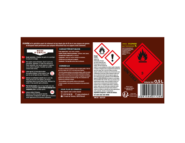 Xylophène décapant gel bois 0,5L - Xylophene - Brico Dépôt