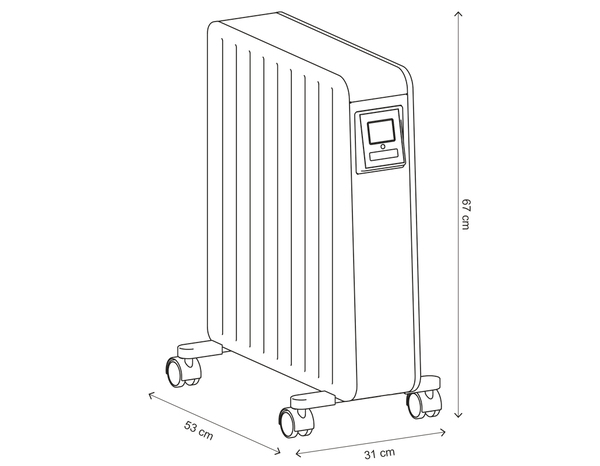 Radiateur d'appoint "Ankam" - 2 500 W - Brico Dépôt