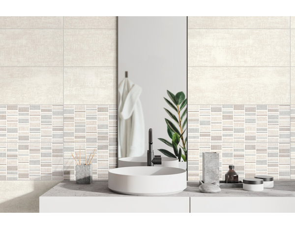 Décor mural "Sabio" crème - l. 20 x L. 60 cm - Cooke and Lewis - Brico Dépôt