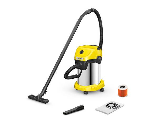 Aspirateur à eau et poussière filaire 1000 W cuve inox 19 L - WD 3 SV - Karcher - Brico Dépôt