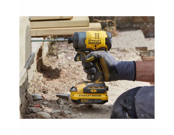 Visseuse à impacts V20 moteur Brushless 170 Nm 18 V + 2 Batteries 2 Ah - Stanley Fatmax - Brico Dépôt