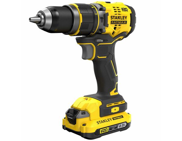 Perceuse - visseuse à percussion V20 moteur Brushless 80 Nm 18 V + 2 batteries 2 Ah - Stanley Fatmax - Brico Dépôt