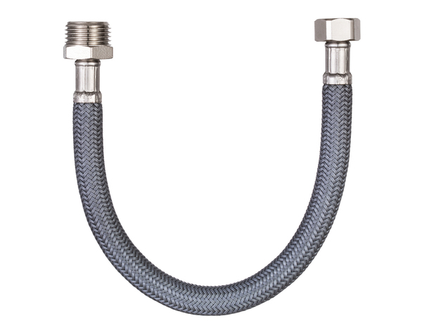 Flexible d'alimentation en eau 30 cm - Mâle/Femelle Filetage entrée 15x21 - Filetage sortie 12x17 - Brico Dépôt