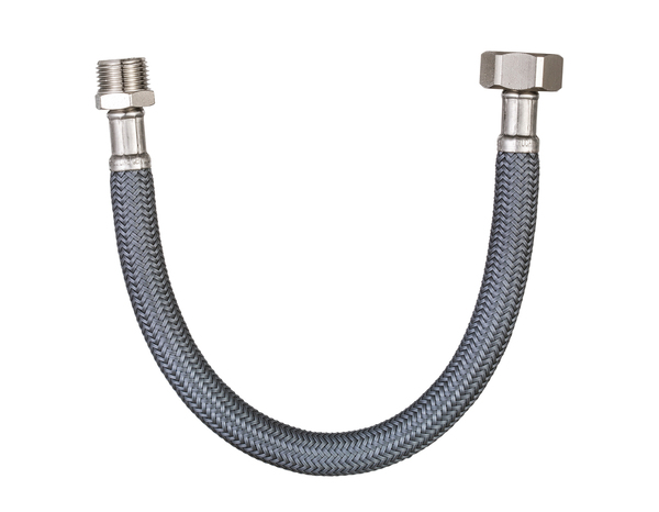 Flexible d'alimentation en eau 30 cm - Mâle/Femelle Filetage entrée 12x17 - Filetage sortie 15x21 - Brico Dépôt