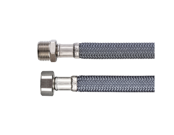 Flexible d'alimentation en eau 30 cm - Mâle/Femelle Filetage entrée 12x17 - Filetage sortie 15x21 - Brico Dépôt