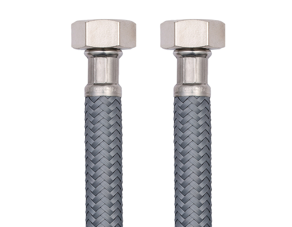 Flexible d'alimentation en eau 30 cm - Femelle/Femelle Filetages 20x27 - Brico Dépôt