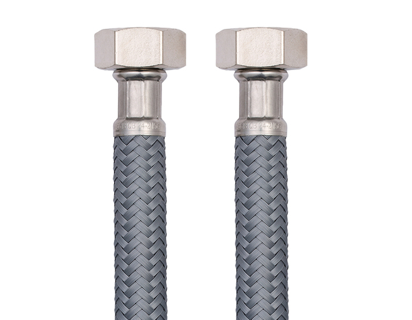 Flexible d'alimentation en eau 100 cm - Femelle/Femelle Filetages 20x27 - Brico Dépôt