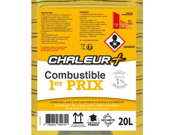 Combustible pour poêle à pétrole - 20 L - Brico Dépôt