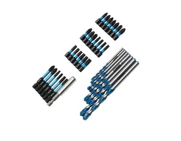 Lot de 35 pièces multi fonction, forets, embouts de vissage et porte embout - Erbauer - Brico Dépôt