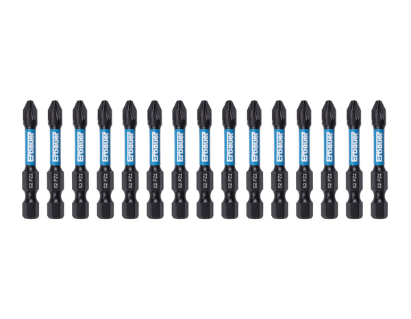 Lot de 15 embouts torsion impact pz2 Diam. 50 mm - Erbauer - Brico Dépôt