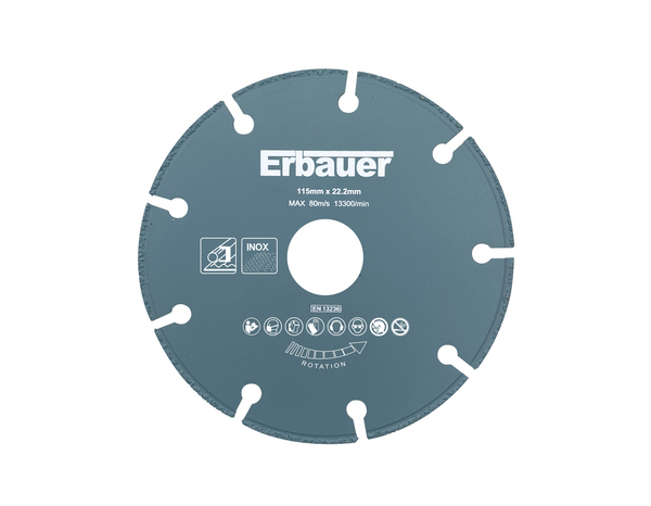 Disque en diamant pour pierre naturelle, Diam. 115 x 22.23 mm - Erbauer - Brico Dépôt