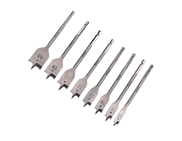 Assortiment de 8 mèches plates hexagonales à bois - Erbauer - Brico Dépôt